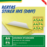 KERTAS STIKER HVS DOFF A4 & F4 PERPACK ISI 100 LEMBAR Putih Sticker Note