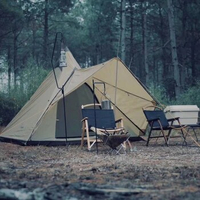 Vidalido Outdoor Camping Luxury 2-4 people Indian Pyramid Tent Sunshade Self-driving Rainproof Family Travel Tent