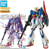 In Stock BANDAI MG 1/100 MSZ-006 ZETA GUNDAM Ver.Ka Assembled Model Anime Mobile Suit Gundam ZZ Action Figures Collection Toy