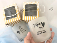 50pcs Gelas PSP Kaca Doff Cangkir Kopi Mug Minum Lowball Souvenir Sablon
