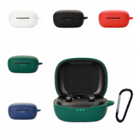 For EarFun Air Pro 3 Case Solid Color Silicone Bluetooth Earphone Cover Shockproof hearphone Accessories box with hook
