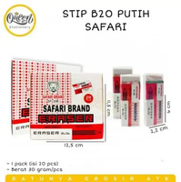 1 PACK STIP B20 SAFARI PENGHAPUS PENSIL / PENGHAPUS KARET PUTIH