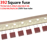 100pcs Square Plastic Fuse 250V 392 Square Fuse T0.5A 1A 1.25A 1.6A 2A 2.5A 3.15A 4A 5A 6.3A 8A LCD TV Power Board Commonly Used