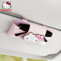 【HELLO KITTY】凱蒂貓車用遮陽板眼鏡收納夾證件收納夾(眼鏡收納 卡夾 票夾)