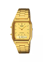 CASIO Men Analog Watch AQ-230GA-9DMQ Gold Stainless Steel Strap