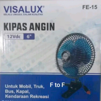 Kipas angin jepit DC 12 volt visalux kipas angin jepit accu DC 12 volt 6 inch