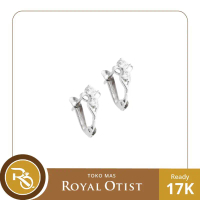 Anting Klip Emas Putih 17 K