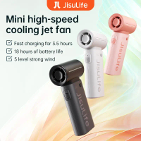 JISULIFE Life9 Portable Fan 5000mAh Life 9 Mini Turbo Jet Rechargeable Fans for Travel