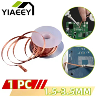 1.5-3.5mm Desoldering Mesh Braid Tape Copper Welding Point Solder Remover Wire Soldering Wick Tin Lead Cord Flux For Soldering