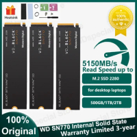 Western Digital WD SN770 SSD WD Black NVMe M.2 2280 SSD 2TB 1TB 500GB PCIe 4.0 Gen 4 for PS5 Notebook Laptop Computer Mini PC