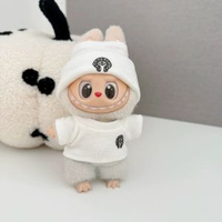 新款labubu 拉布布公仔潮牌克羅心套裝娃衣著替螺紋衫爆款大牌套裝萌娃衣