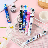WL 1PC 10 color 0.5mm Student Cartoon Ballpoint Pen Cute Astronaut Colorful Pens Kids Diary Scrapboo