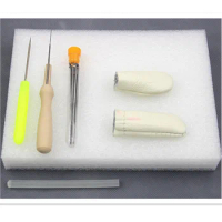 1Set Wool Felt Tool Kit Wooden Felting Needle Tool + Foam Pad + Strip and Other Felting Accessories For DIY Craft