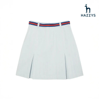 【HAZZYS】女款淺藍色高品質多功能時尚商品短裙-73
