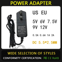 AC 110-240V DC 5V 6V 7.5V 9V 12V 0.5A 0.6A 1A 2A Universal Power Adapter Supply Charger adaptor Eu Us for LED light strips