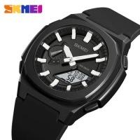 SKMEI 2091 Waterproof Men Countdown Chrono Wriswatch 5 Alarms Date Clock reloj hombre with Japan Dig