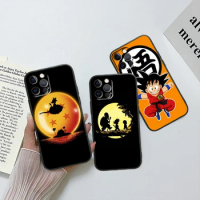 Anime D-Dragon Balls Apple iPhone 15 14 13 12 11 X XS XR 8 7 6 Pro Plus Max Mini 5S 5 SE Black Phone Case