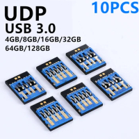 2023 10PCS Wholesale UDP USB 3.0 memory flash 4GB 8GB 16GB 32GB 64GB 128G short U disk semi-finished chip pendrive Free shipping