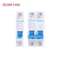 1/2P DC 220V 10A 16A 20A 25A 32A 40A 50A 63A DC Circuit Breaker for Solar Photovoltaic System Circuit Protection Circuit Breaker
