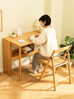 【免運】 折疊書桌電腦桌子辦公桌學生家用小型臺式實木臥室工作臺床邊寫字