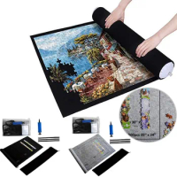 Puzzles Pad Jigsaw Roll Felt Mat Playmat Puzzles Blanket For Up To 1500 Pcs Puzzle Accessories New Portable Travel Storage Bag