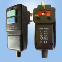 Portable Leakage Protect Plug 13A Residual Current Device,UK/Malaysia/Singapore/Indi PowerTools/Water Heater Safety Protect Plug