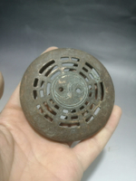 日本回流銅器擺飾香薰爐蓋子香爐蓋子，尺寸高1公分直徑8.7公