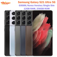 Samsung Galaxy S21 Ultra 5G G998N 256GB Korea Version Original Unlocked Phone Exynos 2100 6.8" Octa core 108MP&amp;40MP 12GB RAM NFC