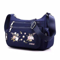 Tas Wanita  Jinjing dan Selempang CHIBAO CB8890 8890 Bordir Bunga Bahan Parasut Kualitas Nylon