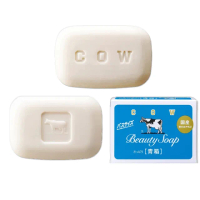 【日本COW牛乳石鹼】溫和清潔保濕滋潤牛乳香皂-茉莉清爽肥皂-藍盒130g*3入組(洗臉肥皂護膚石鹼沐浴乳)