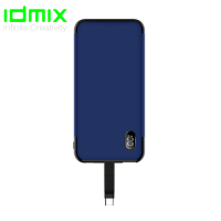 idmix 自帶線(Type C) P10C 行動電源-藍