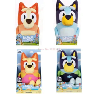 New A Family Of Bluey Talking Plush Bingo Dog Music Plush Toys Bluey Anime Figure Cute Animal Sing Dog Doll Kids Festival Gifts