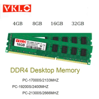 VKLO 50pcs Memory Ram DDR4 4G 8G 16G 32G Desktop Server Memoria 2133 2166 2400 3200MHZ PC4-19200 PC4-21300 288Pin Intel AMD Ram