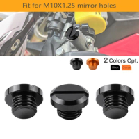 3PCS Motorcycle Mirror Hole Plugs M10XP1.25 For HONDA SUZUKI YAMAHA DUCATI Scrambler 800 1100 Multistrada Hypermotard 821 939