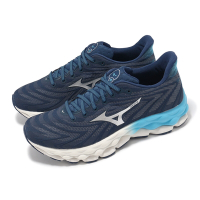 Mizuno 慢跑鞋 Wave Sky 8 男鞋 藍 白 緩衝 回彈 運動鞋 美津濃 J1GC2402-05