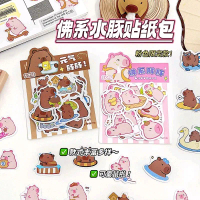 ₊‧⁺˖ (có sẵn - 3cm/1 sticker -_sản phẩm có lặp lại hình) set 50 sticker capybara chuột lang nước dễ 