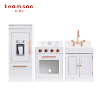 Teamson 法式巴黎木製廚房玩具(玫瑰金白)