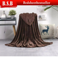 Hot Selling BSB_ Coral fleece blanket super soft quilt Blanket Selimut Baldu Gebu flannel solid blan