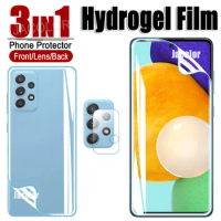 3 IN1 Hydrogel Film For Samsung Galaxy A52s A52 A32 A02s A22 A12 4G 5G Camera Glass Back Screen Protector Sansung A 12 42 52 5 G