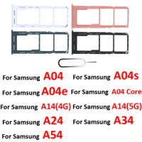 Phone SIM Chip Tray Slot Holder For Samsung Galaxy A04 Core A04s A04e A14 A145 A146 A24 A34 A54 A546 4G 5G SD Card Pocket Black