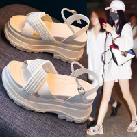 Tq · ZAZA Wedge Sandals untuk wanita dijual kasut tali untuk wanita Heels untuk wanita Heels sandal Flip Flops INS New4/3