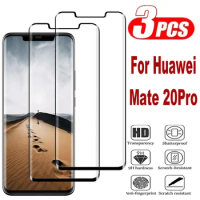 3Pcs Tempered Glass For Huawei Mate 20 Pro 3D Curved Screen Protector Glass
