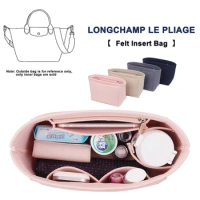 EverToner Felt Insert Organiser Bag for LONGCHAMP LE PLIAGE Top Handle Bag Makeup Organizer Shaper Travel Inner Cosmetic Bag