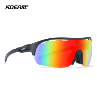 New Fashion Cycling Polarized Goggles Colorful High Quality Secure Neutral Eyewear UV Bike Sport Shades Men Women Glass KDEAM