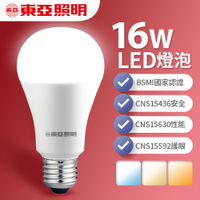 【東亞照明】1入組 16W LED燈泡 省電燈泡 長壽命 柔和光線