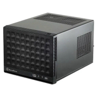 【SilverStone 銀欣】SG13B-C(Mini-DTX/Mini-ITX 電腦機殼 黑色 鐵網面板 Type-C 端口)