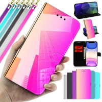 3D Mirror Leather Phone Case For Huawei Honor 10 20 20i P30 P40 Lite Pro Nova 6SE 7i P Smart Plus Y5 Y6 2019 Wallet Stand Cover