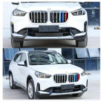 For BMW X1 U11 2023-2024 ABS front Three-color Grille Decorative Sticker for BMW X1 U11 2