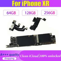 Original For iPhone XR Motherboard With Face ID 64GB Main Logic Board 128G Good Tested Plate For iPhone XR Support System Update