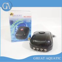 PAKET AERATOR aquarium ikan hias air pump recent Rc 9904 lubang 4 out put selang 4 meter airstone 4 